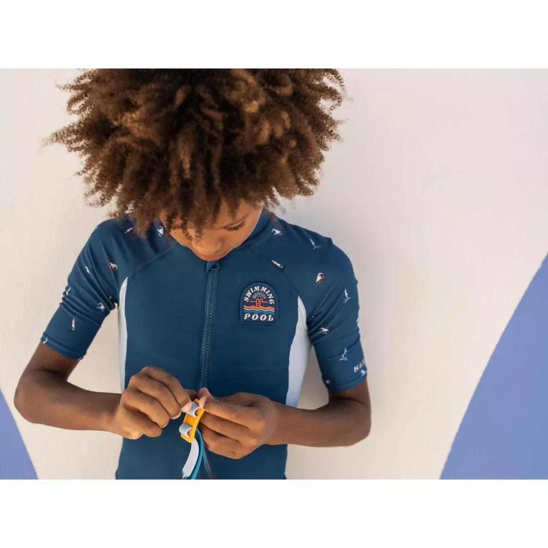 TEAL BLUE Boy's Wetsuit - Shorty 100 Short Sleeve, No Color, large image number 7