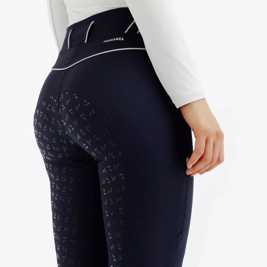 Women Ultra-Lightweight Full Grip Horse Riding Jodhpurs, Blue, No Color, large image number 5