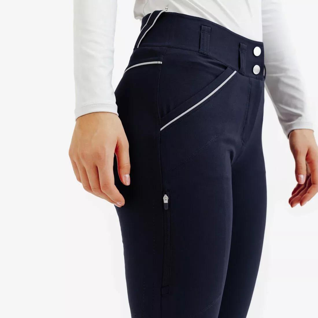 Women Ultra-Lightweight Full Grip Horse Riding Jodhpurs, Blue, No Color, large image number 6