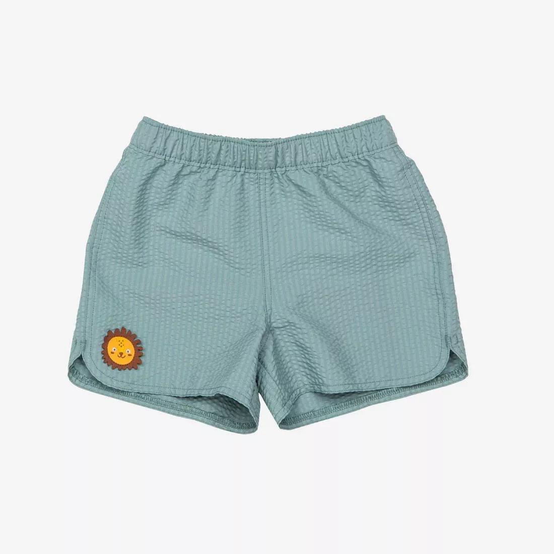 Kids Unisex swim shorts, khaki, No Color, large image number 1