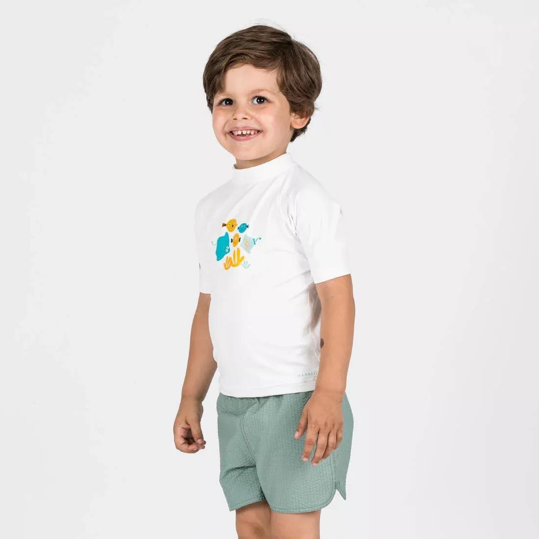 Kids Unisex swim shorts, khaki, No Color, large image number 2