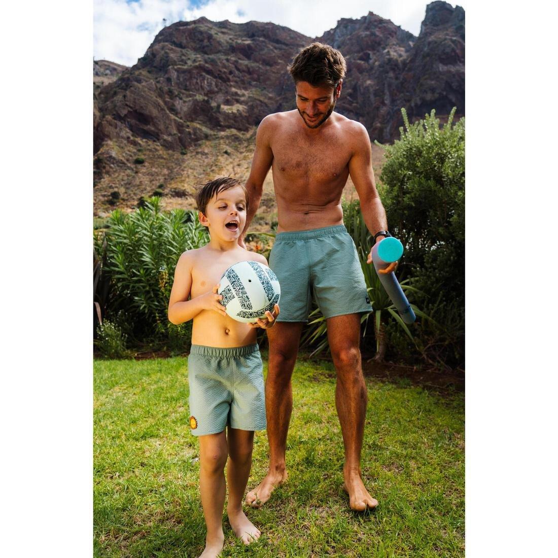 Kids Unisex swim shorts, khaki, No Color, large image number 6