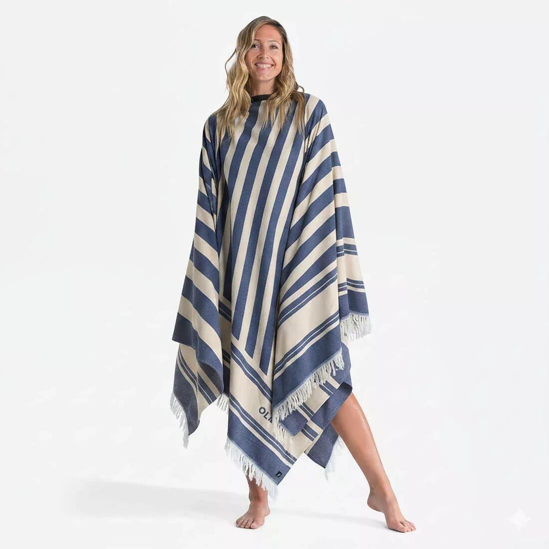 Poncho Beach Towel - 190 X 190 Cm, Blue, No Color, medium
