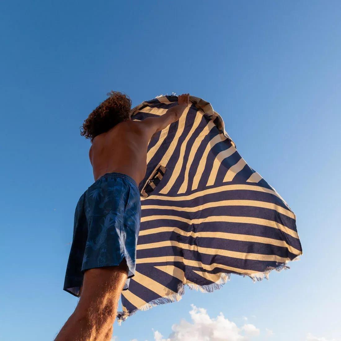 Poncho Beach Towel - 190 X 190 Cm, Blue, No Color, large image number 4