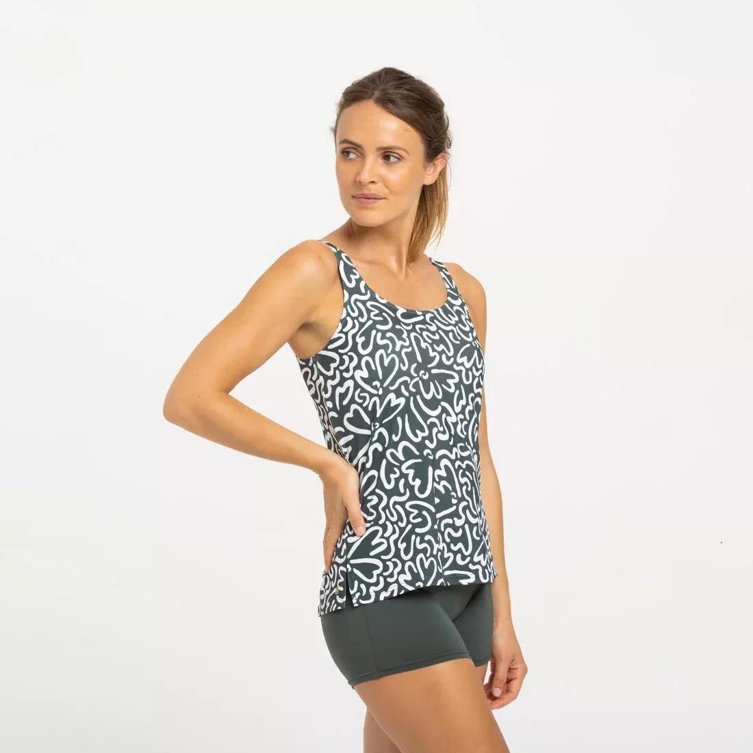 Women 1-piece Swimsuit - Tankini Shorty HEVA Leo, Blue, No Color, large image number 4