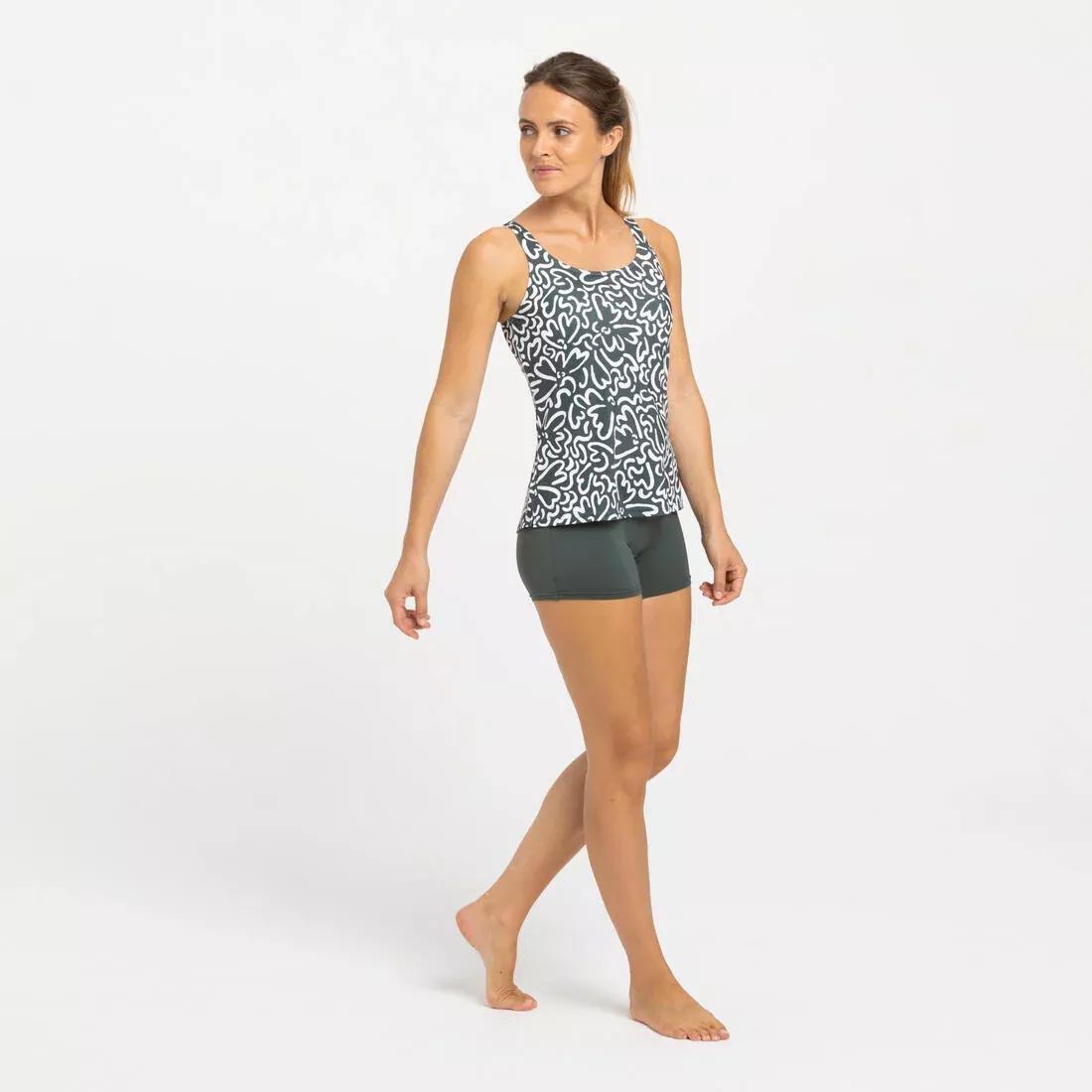 Women 1-piece Swimsuit - Tankini Shorty HEVA Leo, Blue, No Color, large image number 5