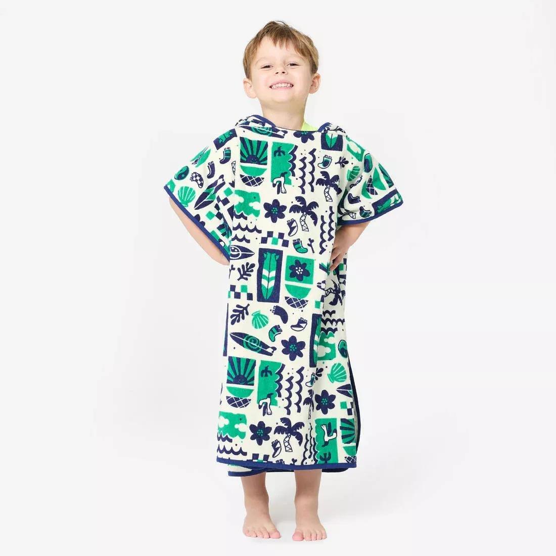 BLUE Kids' Surf Poncho 500 (110 to 135 cm) - Surfy, No Color, large image number 8