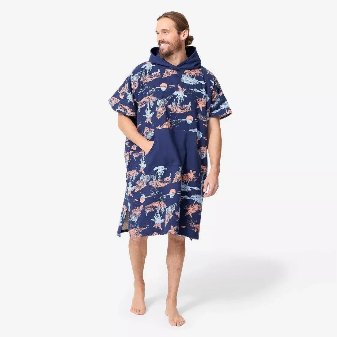 Adults Surf Beach Poncho >150 cm - 500 Sunset, Blue, No Color, large image number 7