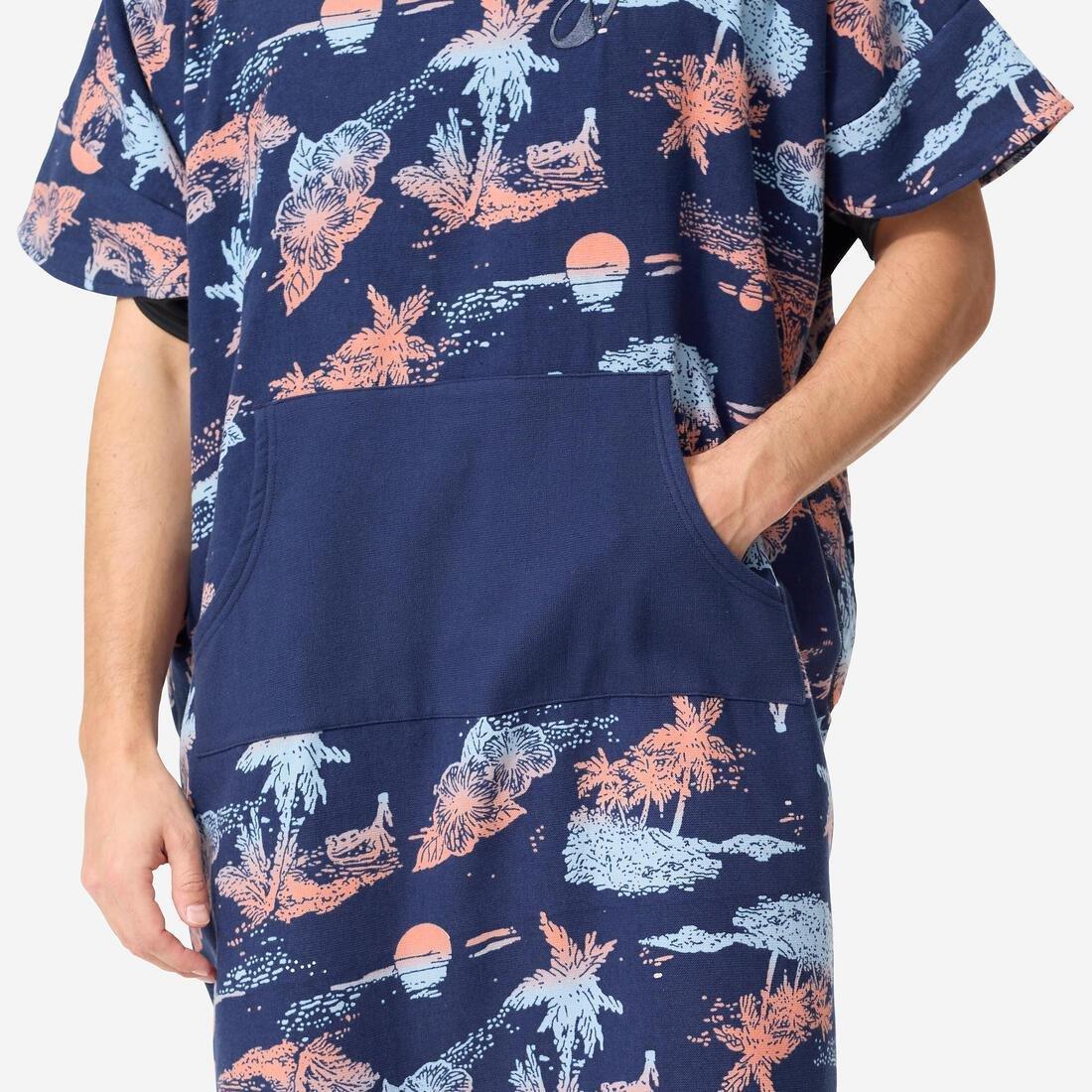 Adults Surf Beach Poncho >150 cm - 500 Sunset, Blue, No Color, large image number 12