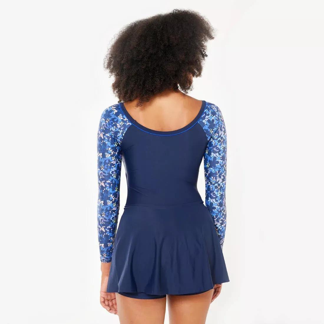 Women 1-piece swimsuit - Una sleeve, Blue, No Color, large image number 3