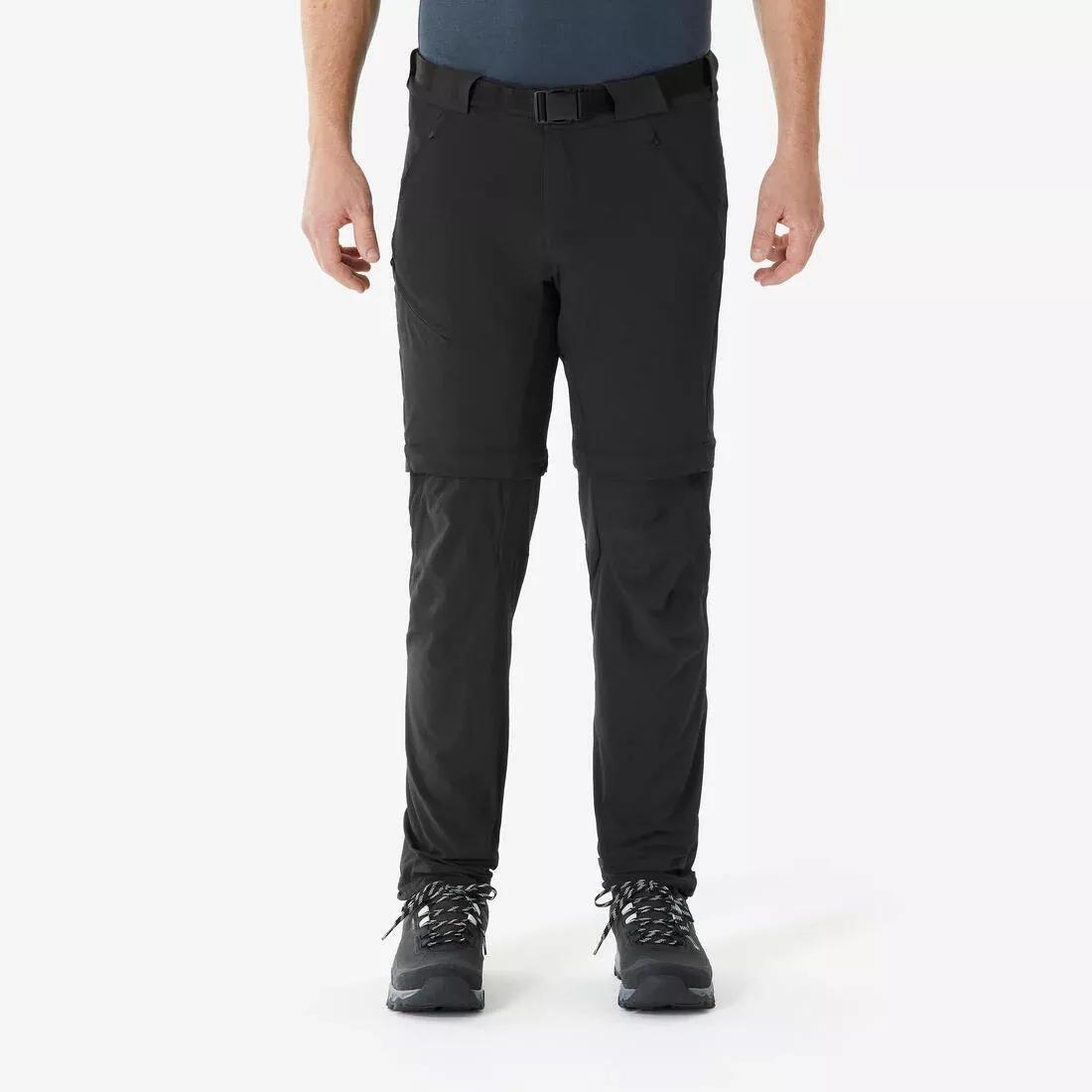 Men Modular Hiking Trousers - MH500, Black, No Color, medium
