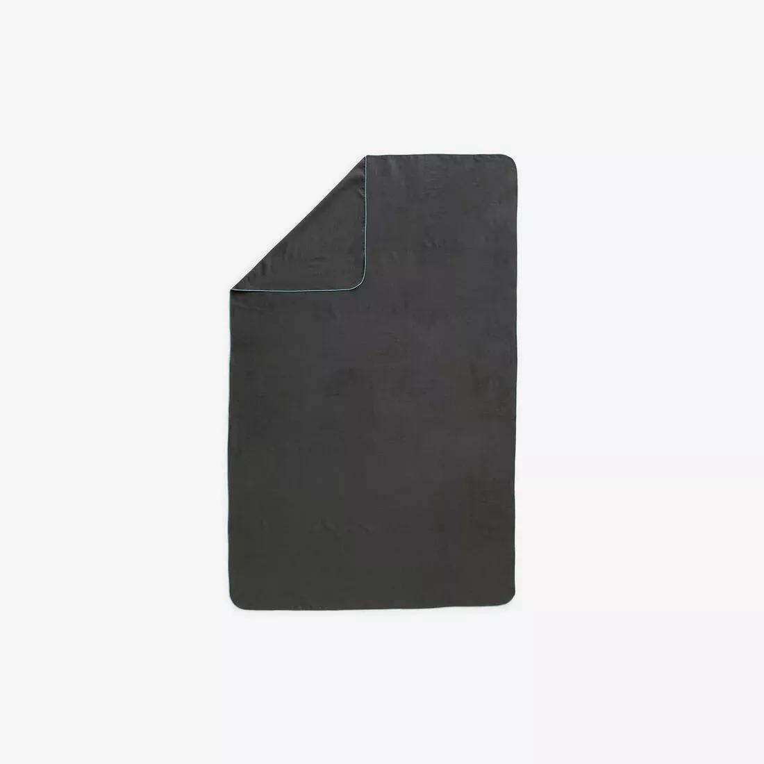 Swimming Microfibre Towel - Size XL 110 x 175 cm, Black, No Color, large image number 0