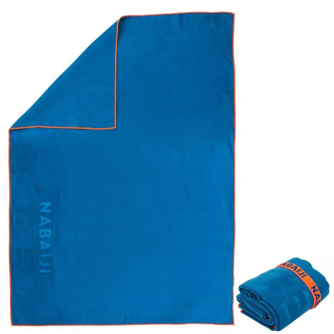 Swimming Microfibre Towel - Size XL 110 x 175 cm, Black, No Color, large image number 7