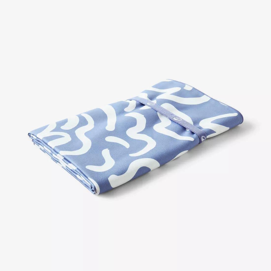 Microfibre Swimming Towel - Size XL 110 x 175 cm - Print, Orange, No Color, large image number 3