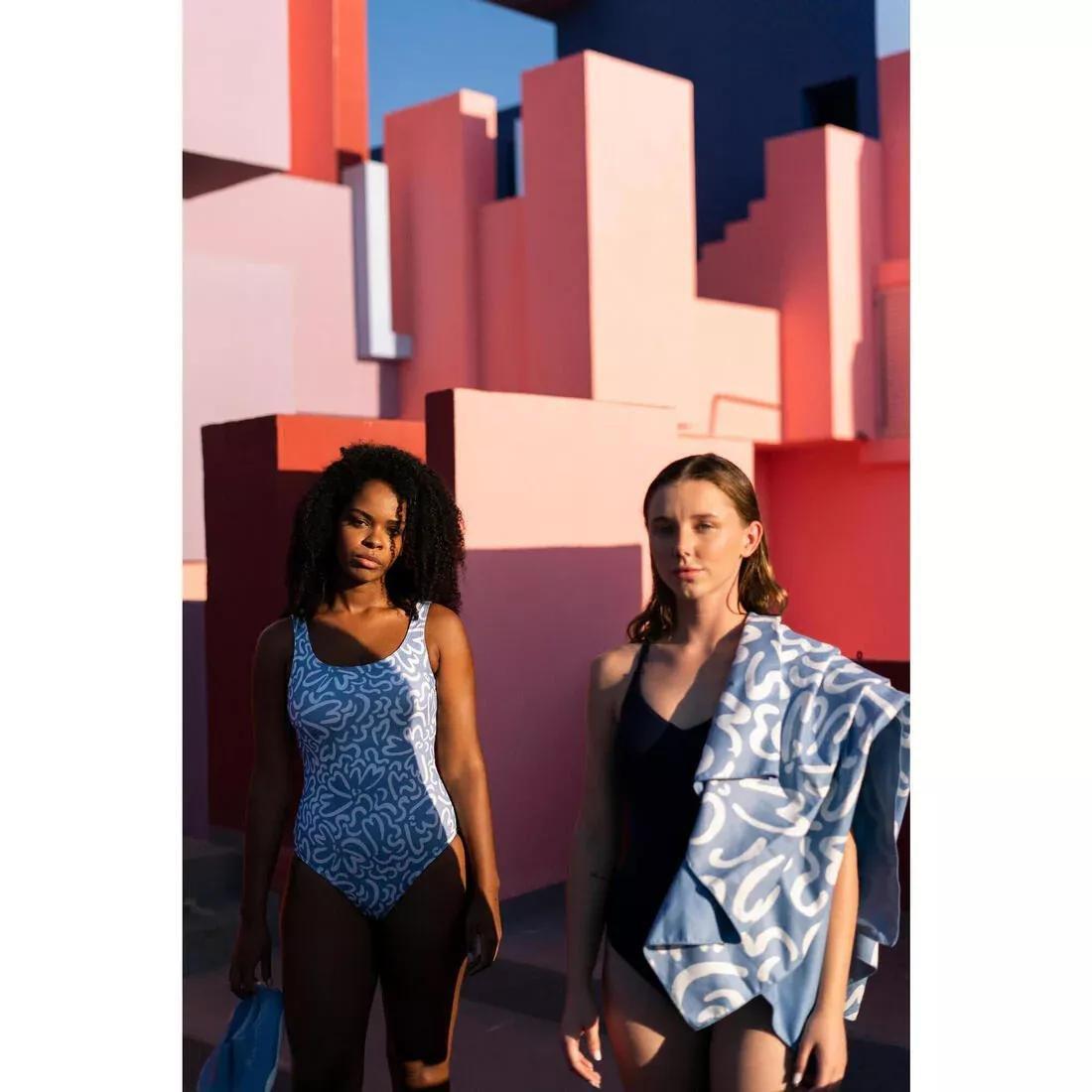 Microfibre Swimming Towel - Size XL 110 x 175 cm - Print, Orange, No Color, large image number 5