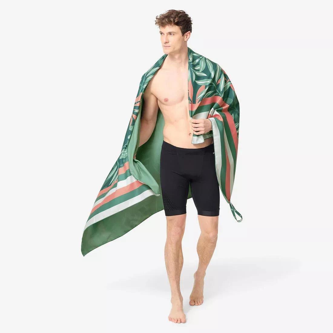 Microfibre Swimming Towel - Size XL 110 x 175 cm - Print, Orange, No Color, large image number 7