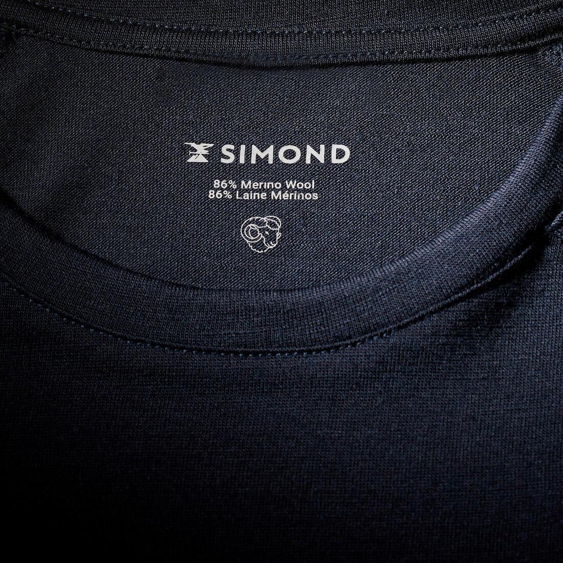 Women Merino Wool Long-Sleeved T-Shirt, Navy, 5401_000, large image number 6