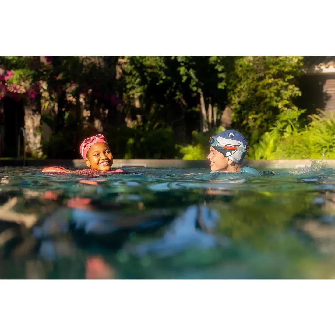 PRUSSIAN BLUE Coated mesh swim cap - Printed fabric - Size S - Shark, No Color, large image number 8