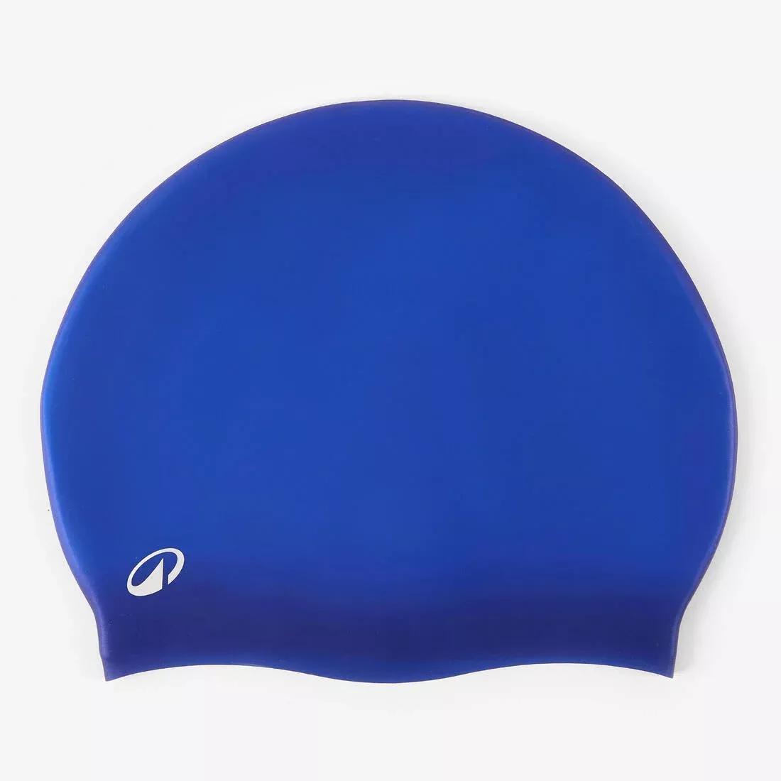 SMOKED BLACK Silicone Swim Cap, No Color, large image number 4