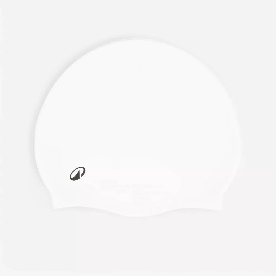 SMOKED BLACK Silicone Swim Cap, No Color, large image number 8