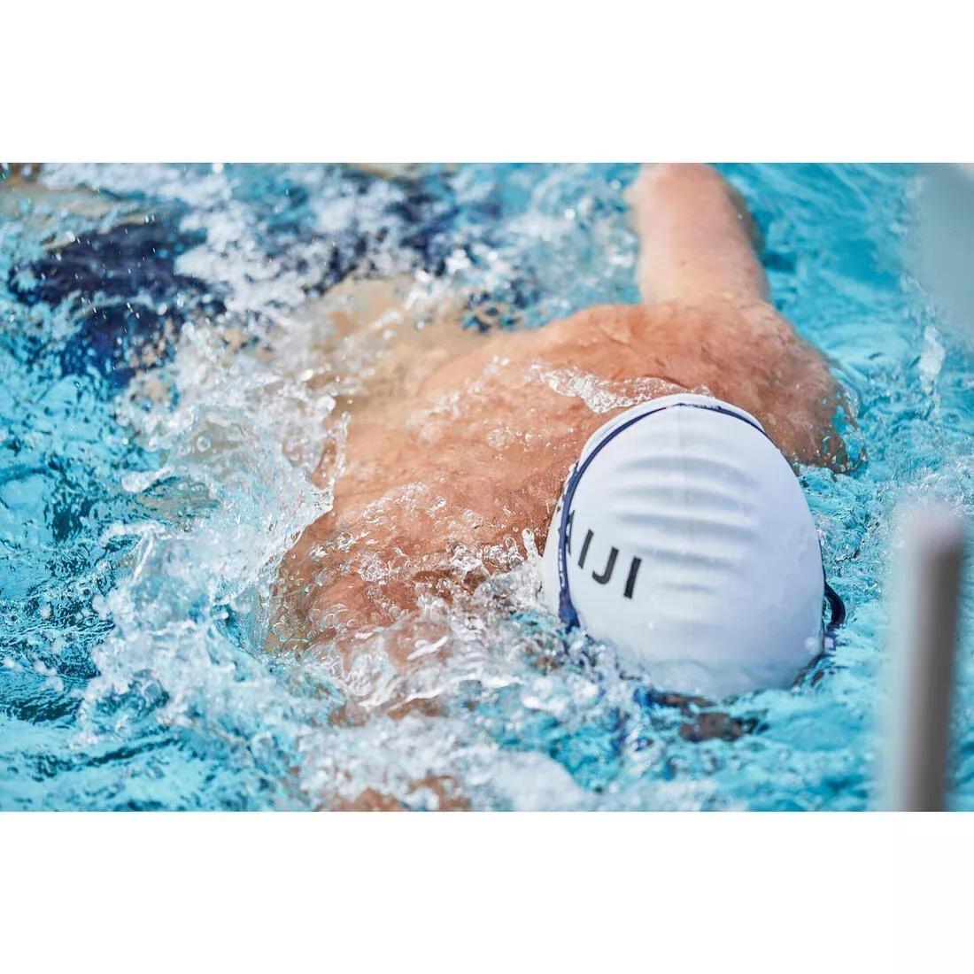 STEEL BLUE Silicone Swim Cap, No Color, large image number 7