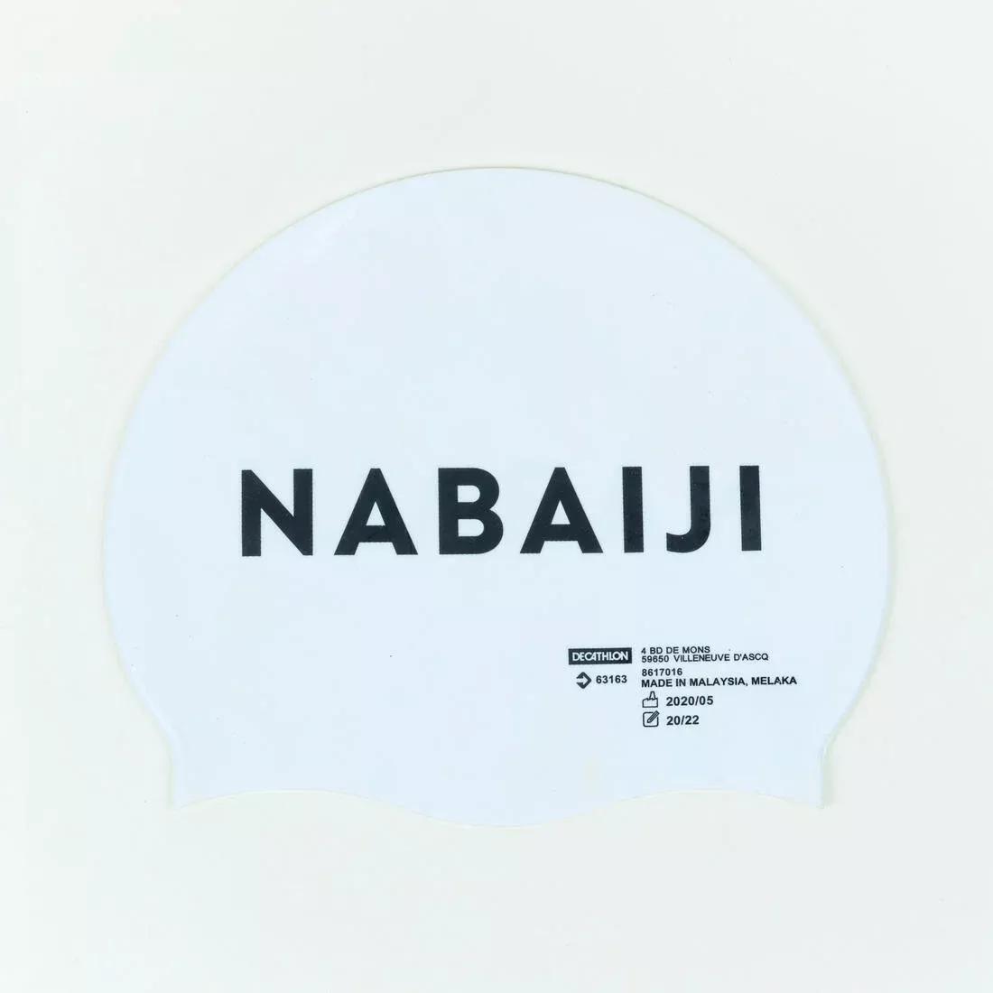 ULTRA WHITE Silicone Swim Cap, No Color, large image number 4