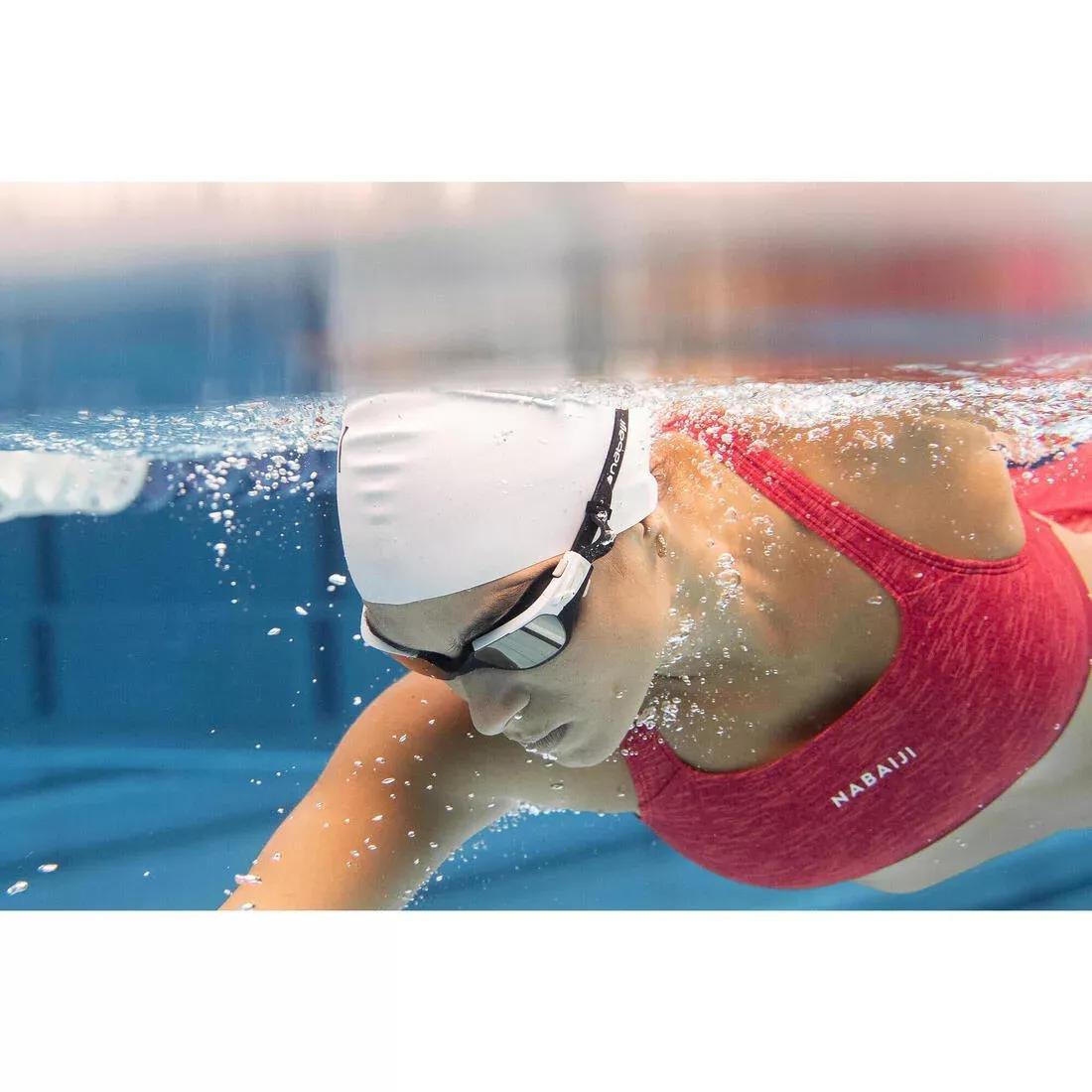 ULTRA WHITE Silicone Swim Cap, No Color, large image number 6