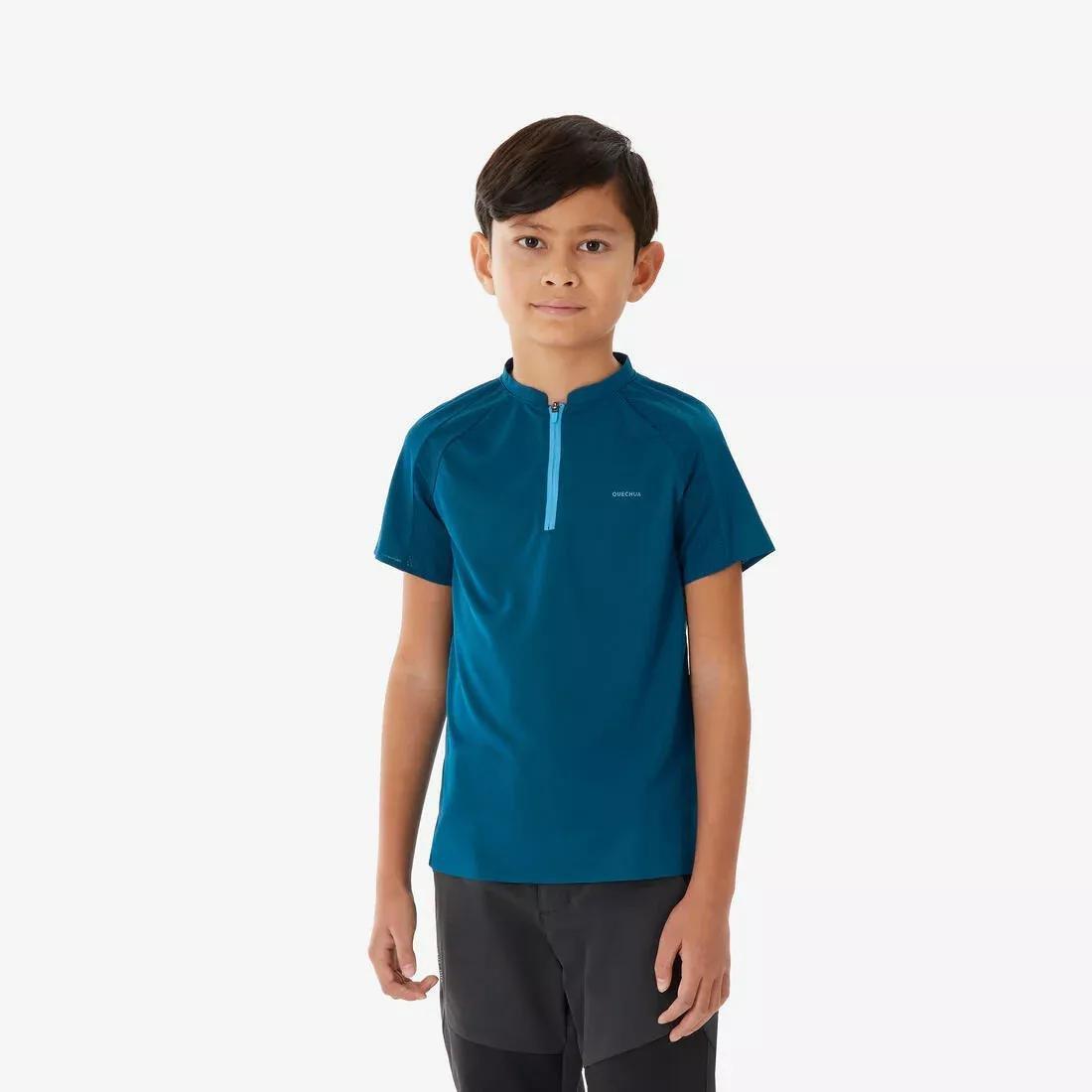 Kids Unisex Hiking T-Shirt - MH900 7-15 Years - Twin, Blue, No Color, medium