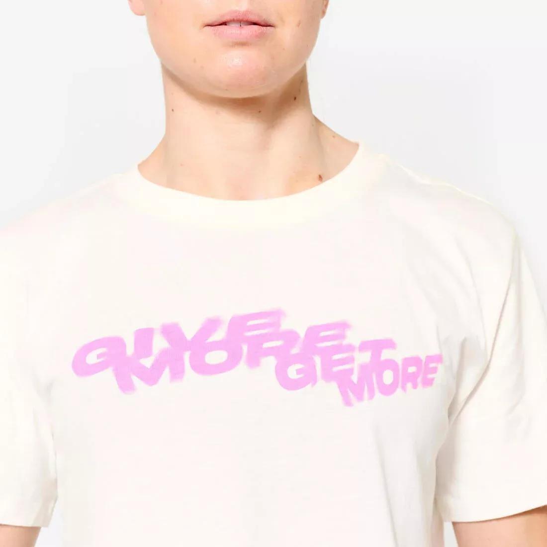 Women Loose Fit Weight Training Crop Top, White, No Color, large image number 3