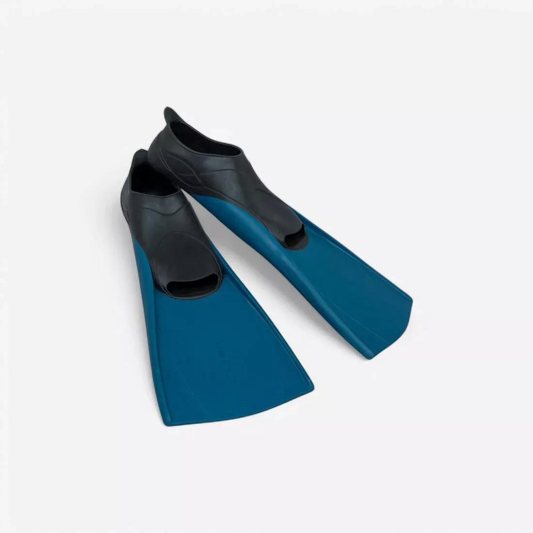 PRUSSIAN BLUE Swimming Fins Trainfins 500, No Color, large image number 1