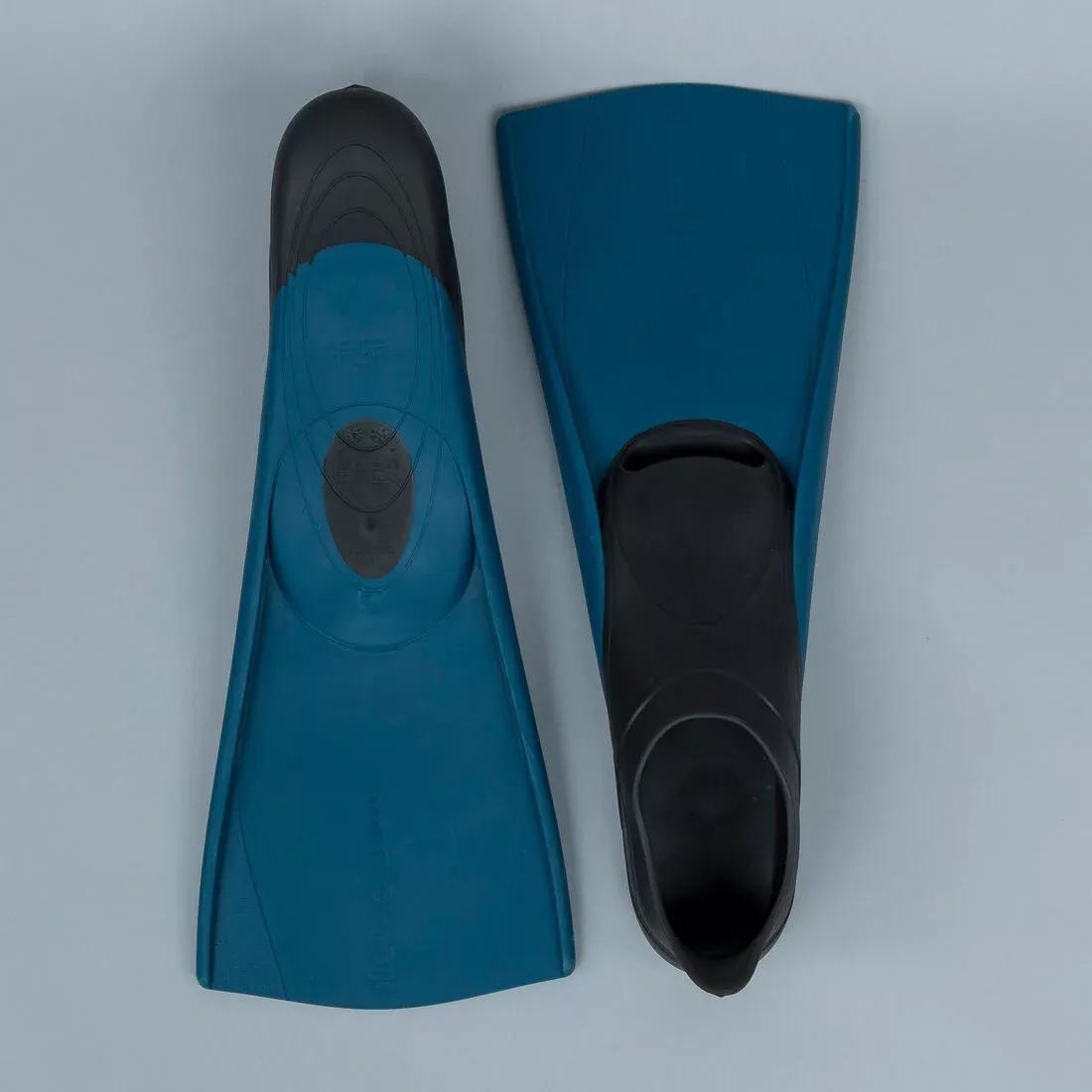 PRUSSIAN BLUE Swimming Fins Trainfins 500, No Color, large image number 2