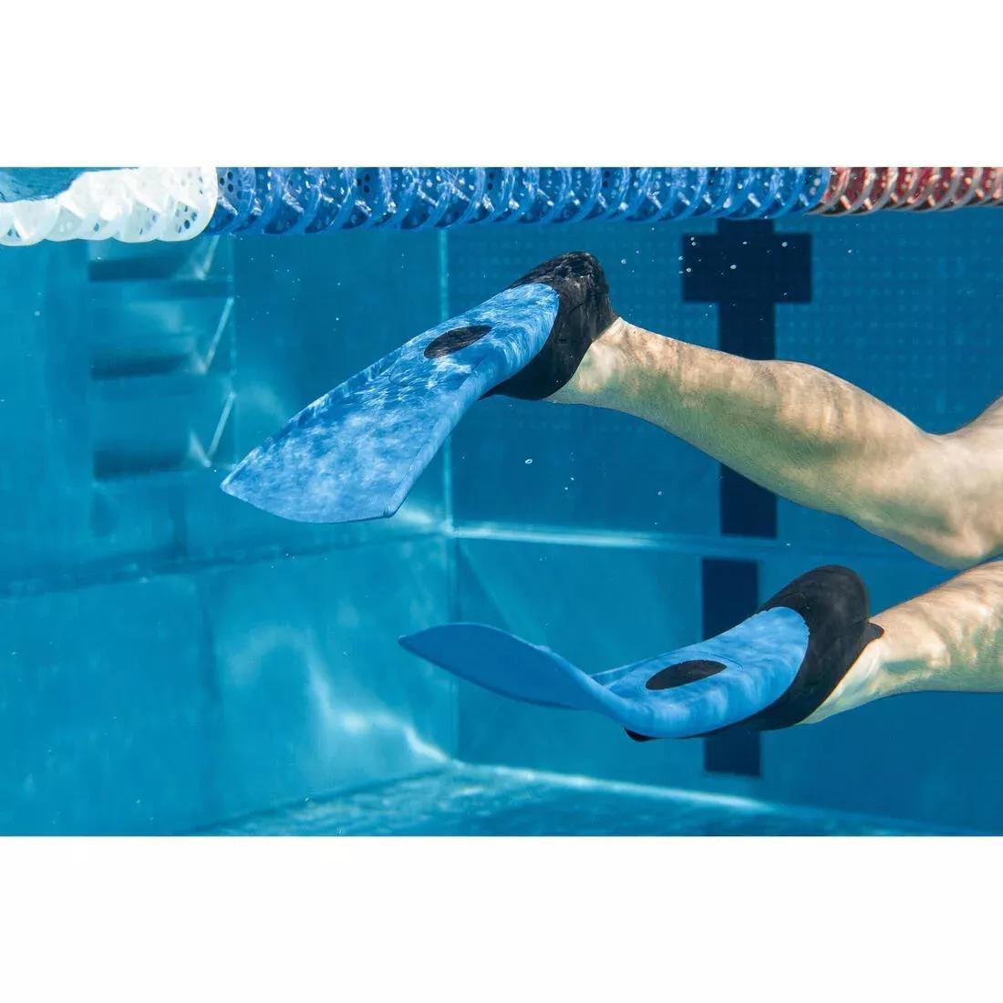 PRUSSIAN BLUE Swimming Fins Trainfins 500, No Color, large image number 6