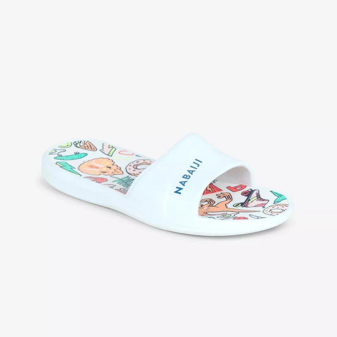 BLACK KIDS POOL SANDALS SLAP 500 Derby PRINT, No Color, large image number 0