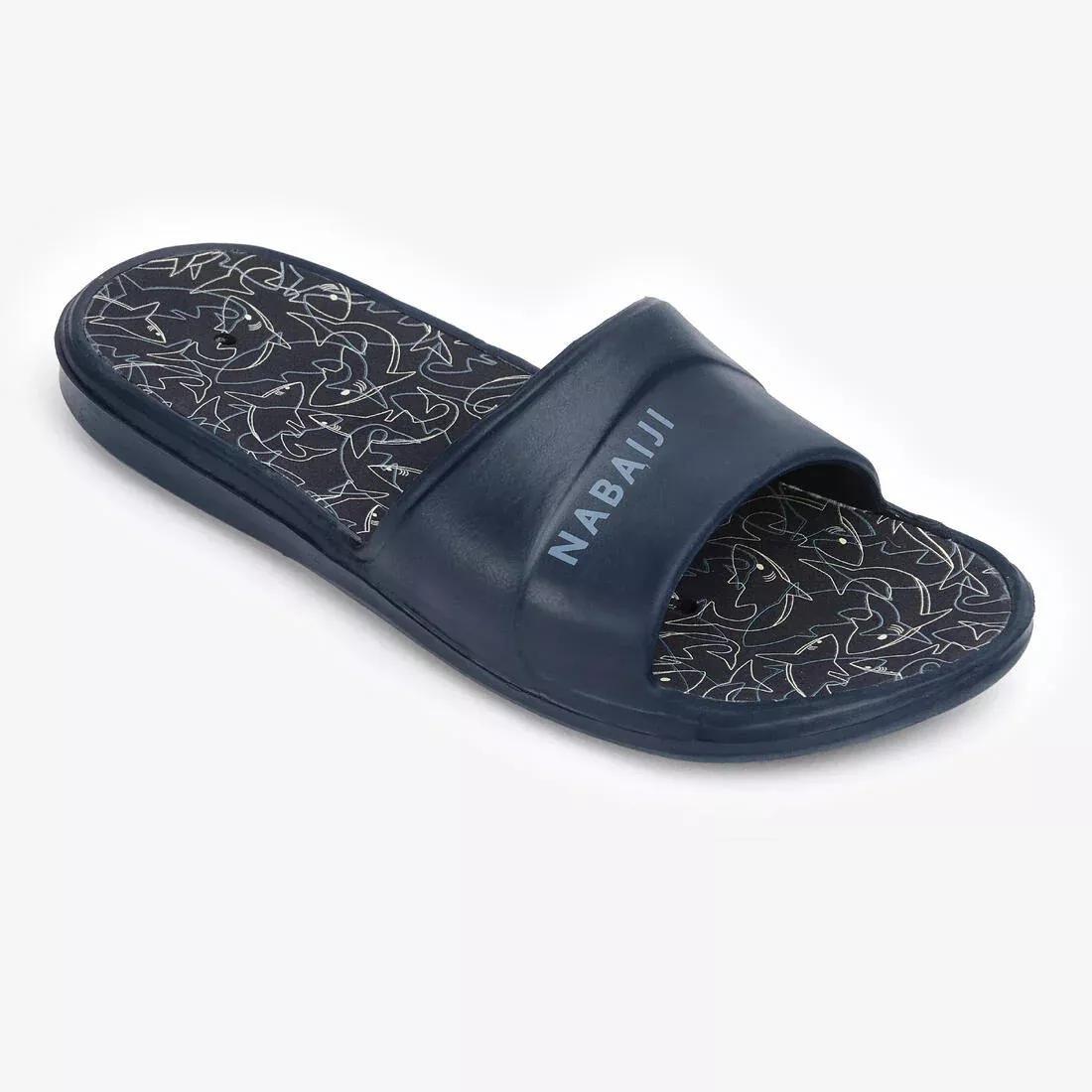 BLACK KIDS POOL SANDALS SLAP 500 Derby PRINT, No Color, large image number 5