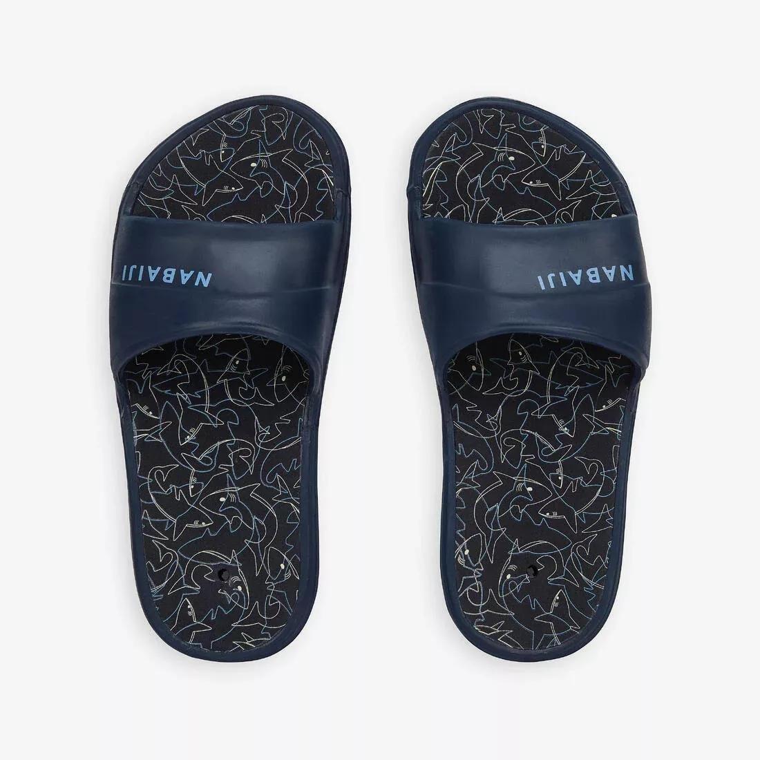 BLACK KIDS POOL SANDALS SLAP 500 Derby PRINT, No Color, large image number 7