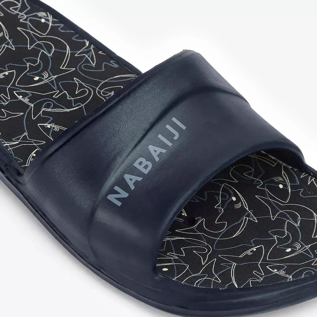 BLACK KIDS POOL SANDALS SLAP 500 Derby PRINT, No Color, large image number 8