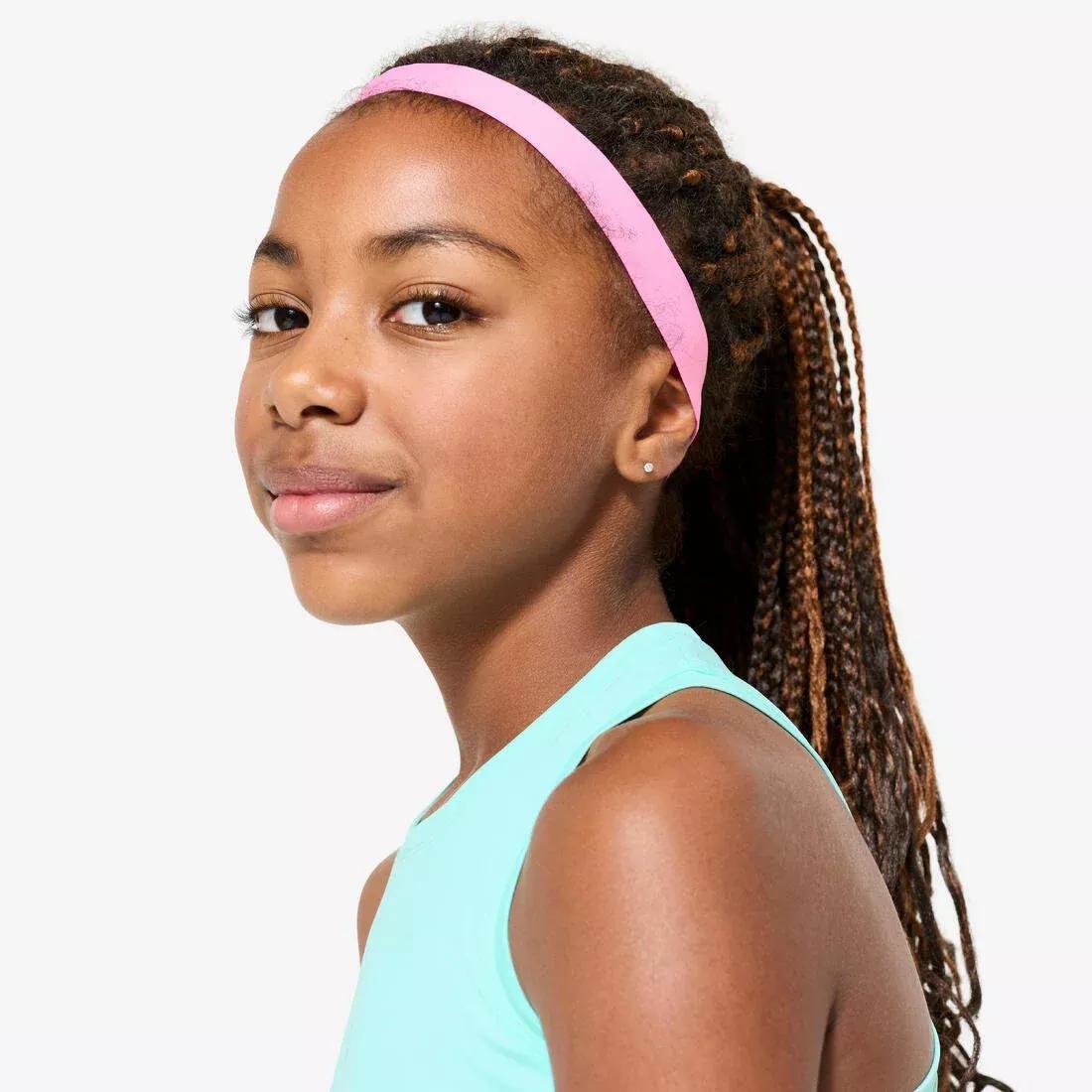 Kids Girls Multisports Thin Headbands - Twin-Pack, Pink, No Color, large image number 1