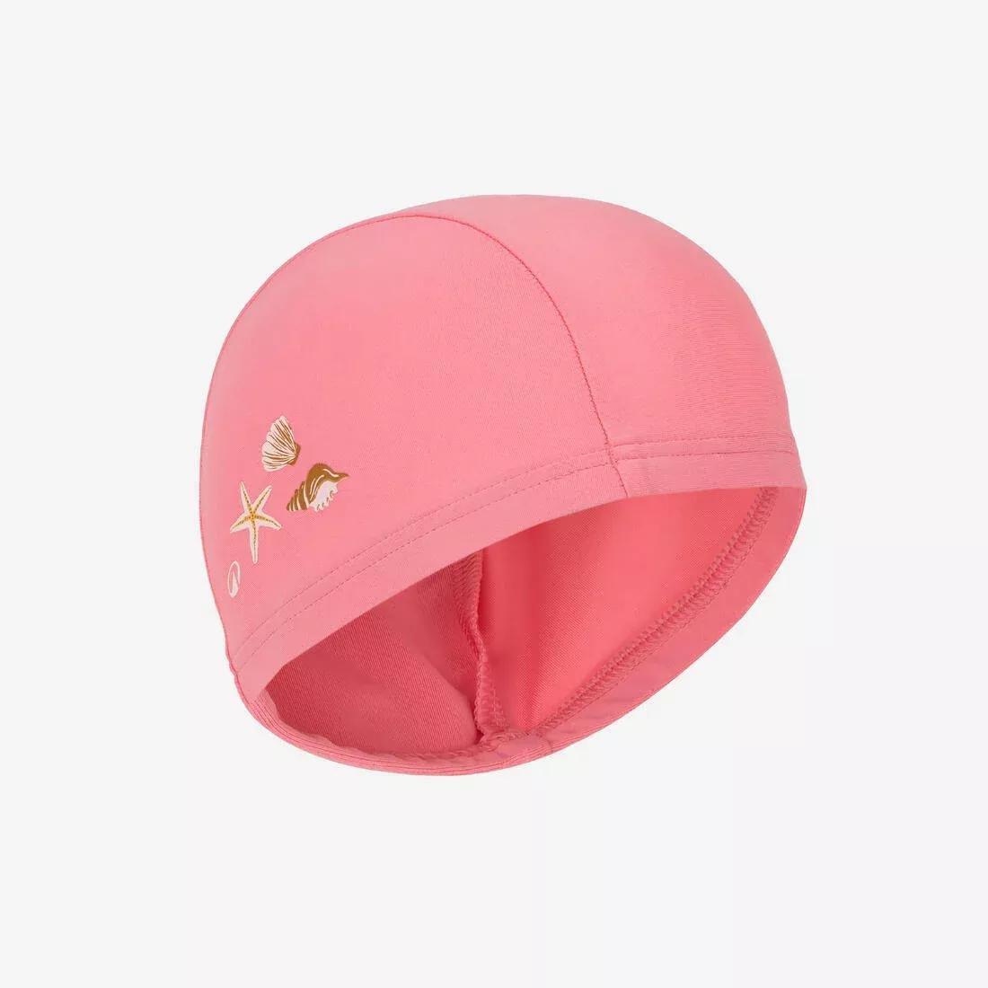 BLUE Baby Bathing Cap Gazelle Mesh Print, No Color, large image number 4