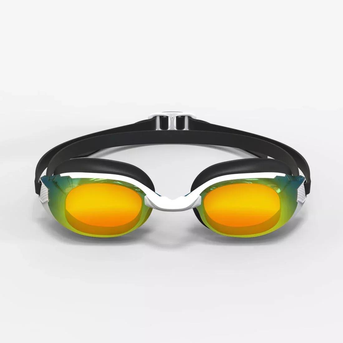 Swimming goggles BFIT - Mirrored lenses - One size, Black, No Color, large image number 3