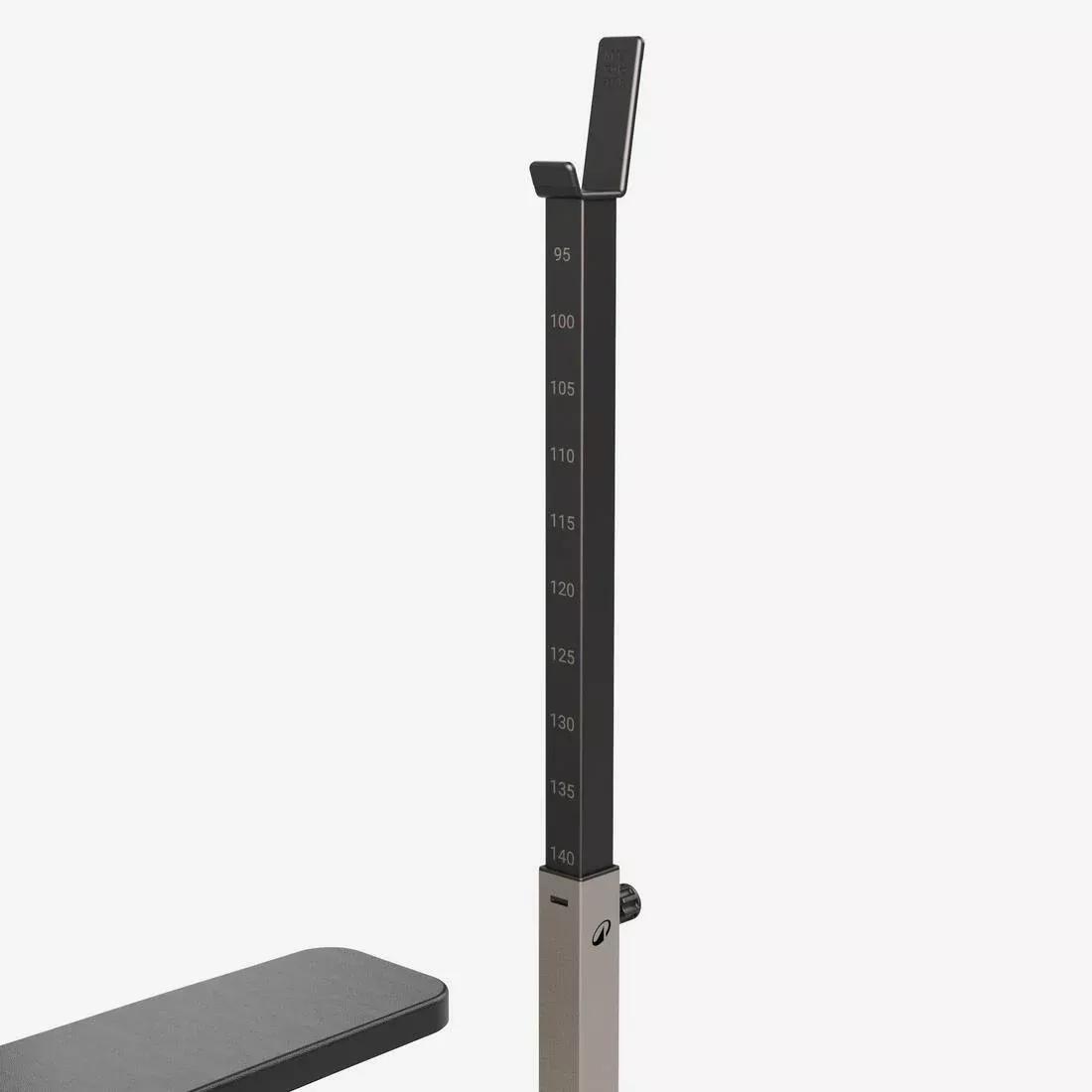 Weight Bench with Barbell Rack and Biceps and Leg Curl Station, Black, No Color, large image number 9