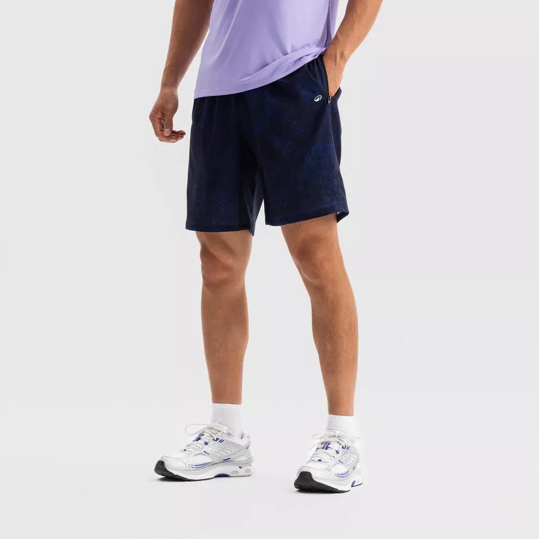 Fitness Shorts With Zip Pockets, Navy, No Color, large image number 6