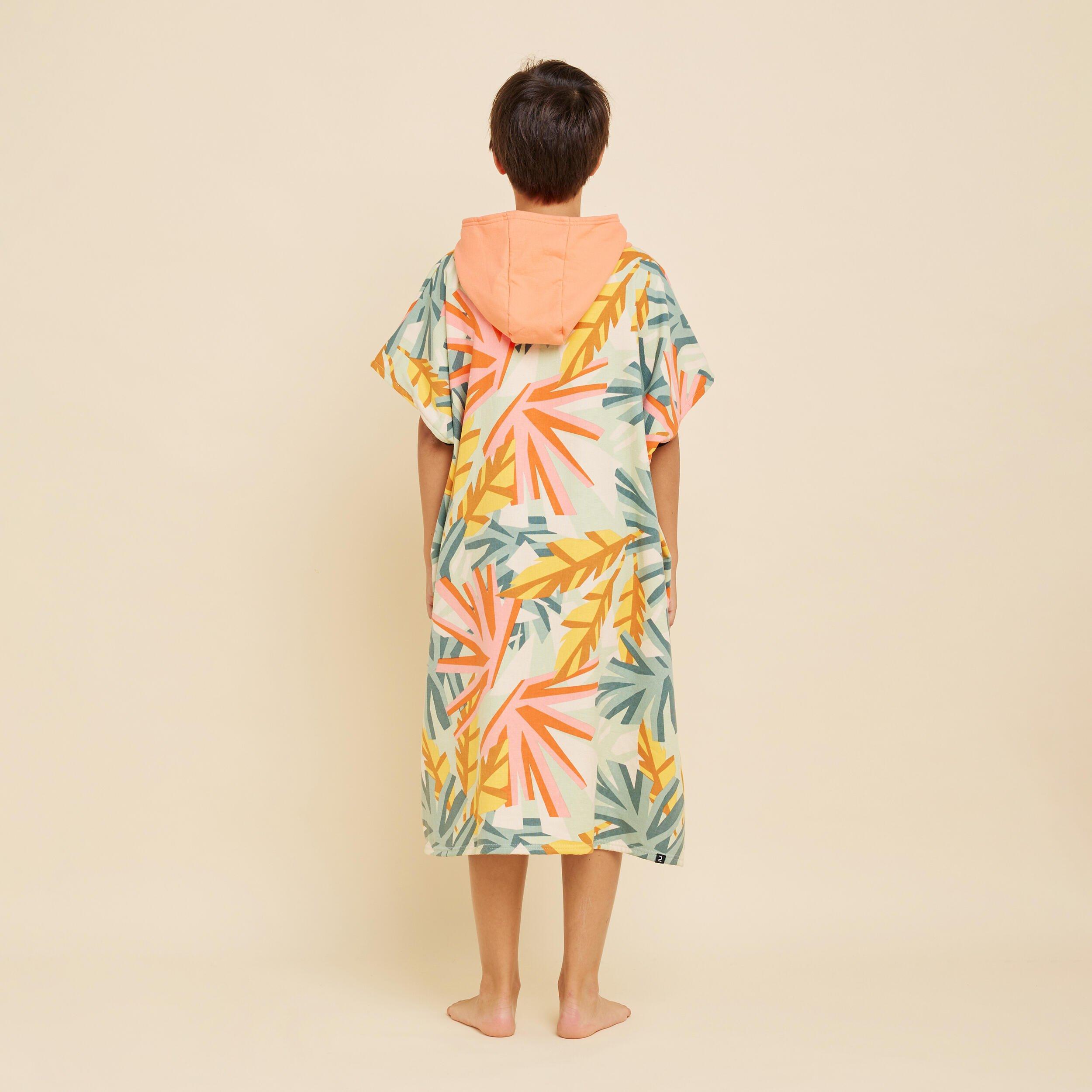 Kids Girls Surfing Poncho 135 To 160 Cm - 550 Mood, Pink, No Color, medium