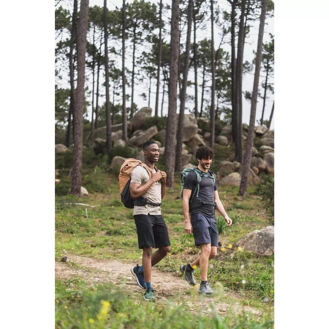 Men Long Hiking Shorts - MH500, Black, No Color, large image number 4