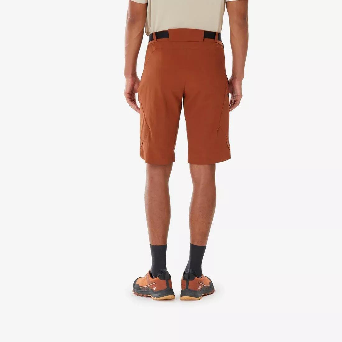 Men Long Hiking Shorts - MH500, Black, No Color, large image number 7