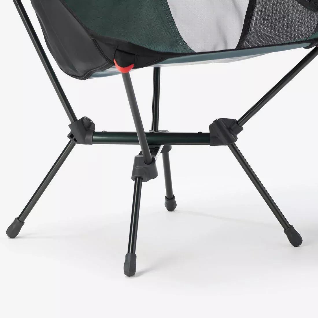 Foldable, Ultra-Compact Low Camping Chair - 500 M, Green, No Color, large image number 6