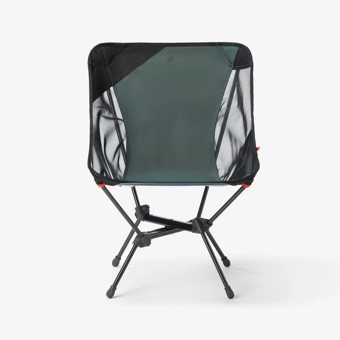 Foldable, Ultra-Compact Low Camping Chair - 500 M, Green, No Color, large image number 8
