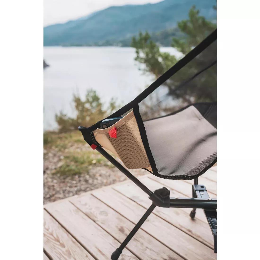 Foldable, Ultra-Compact Low Camping Chair - 500 M, Green, No Color, large image number 10