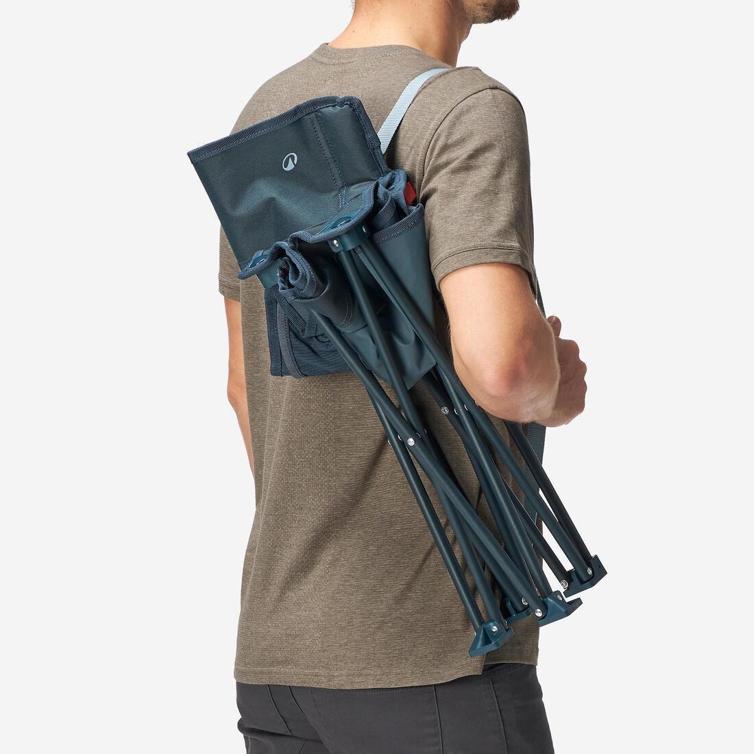 Camping Compact Low Chair - 100, Blue, No Color, medium