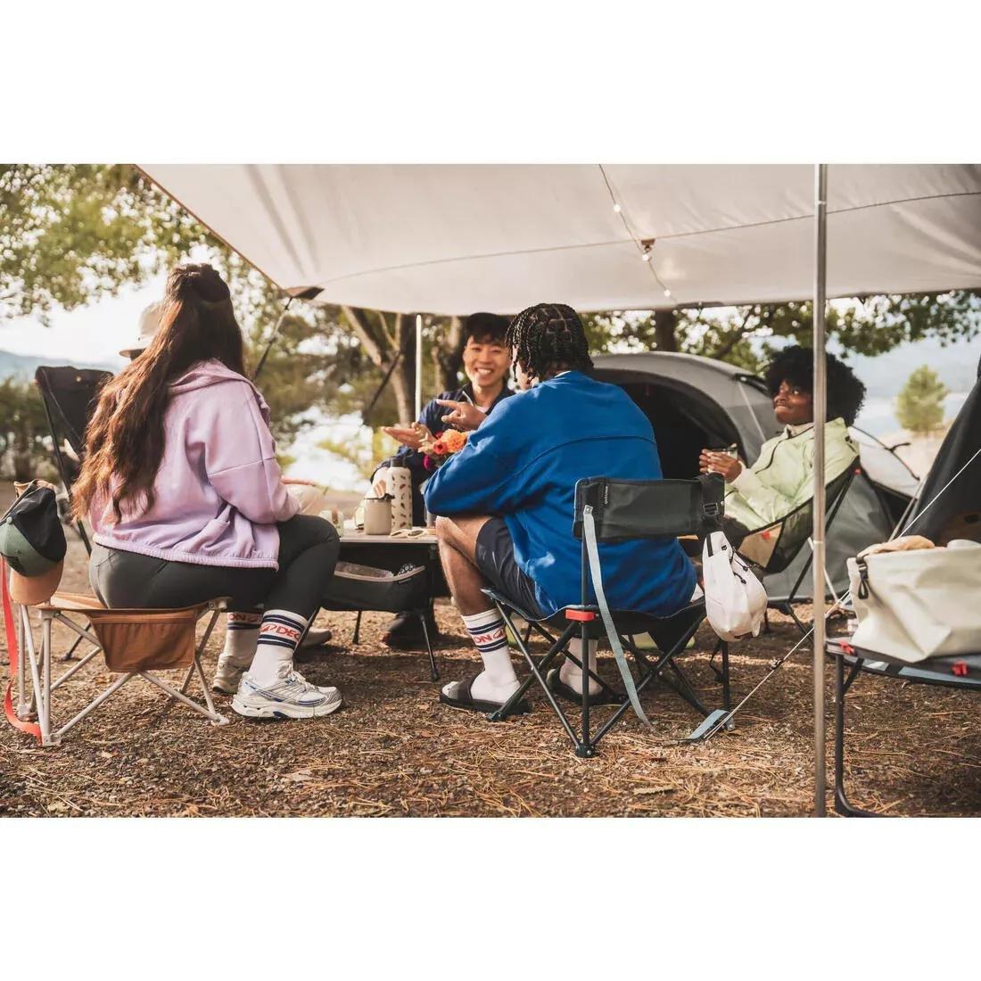 Camping Compact Low Chair - 100, Blue, No Color, large image number 12