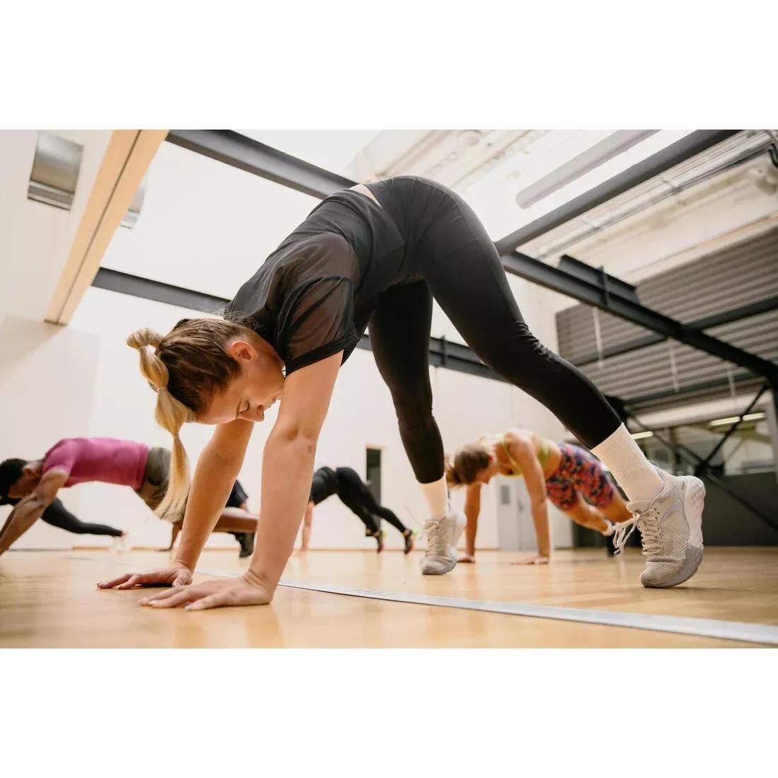 Women Loose-Fit Fitness Mesh T-Shirt, Black, 5401_000, large image number 8